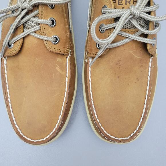 Sperry Top-Sider Billfish 3-Eye Dark Tan Boat Shoe Men's size 12 M - Picture 7 of 14